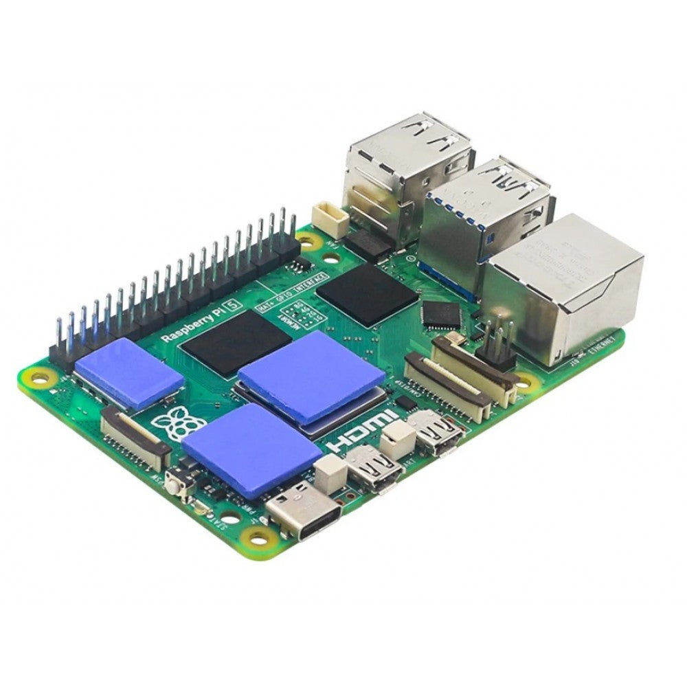 Raspberry Pi 5 Active Cooler - Aluminum Heatsink With Thermal Pads (Blue Color)