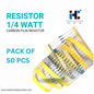 1.2K ohm 1/4 Watt ±5% Tolerance Carbon Film Resistor