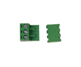 3 Pin Right Angle Male Female Plug-in Screw Terminal Block Connector PBT (1 Pair)