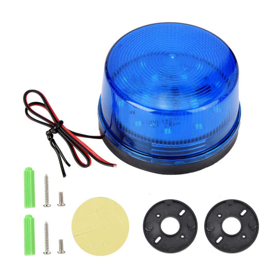 Round Type Blue LED Flasher 12V DC