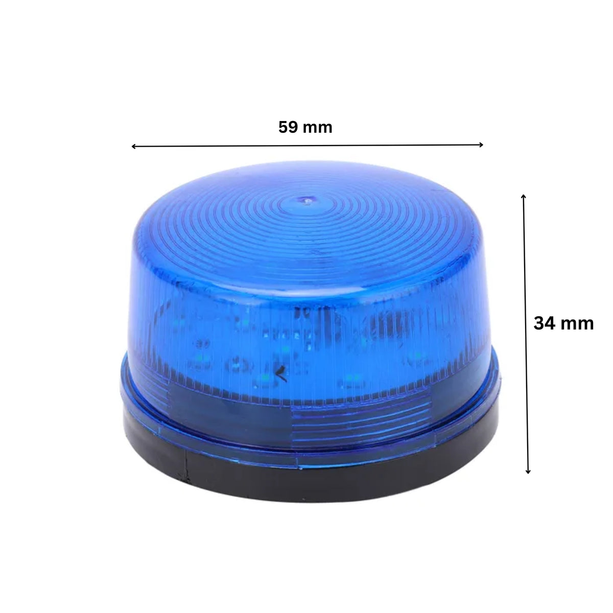 Round Type Blue LED Flasher 12V DC