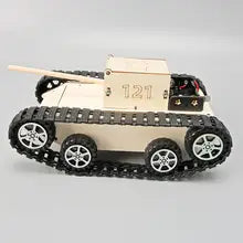DIY Wooden Electric Tank Toy for Students (C-37A)