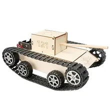 DIY Wooden Electric Tank Toy for Students (C-37A)