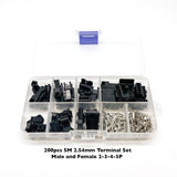 200PCS SM 2.54 Terminal Connector Kit – 2/3/4/5 PIN 5 Each Male and Female Set