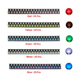 Elepak SMD 0603 LED Pak 100 Pcs 5 Colors