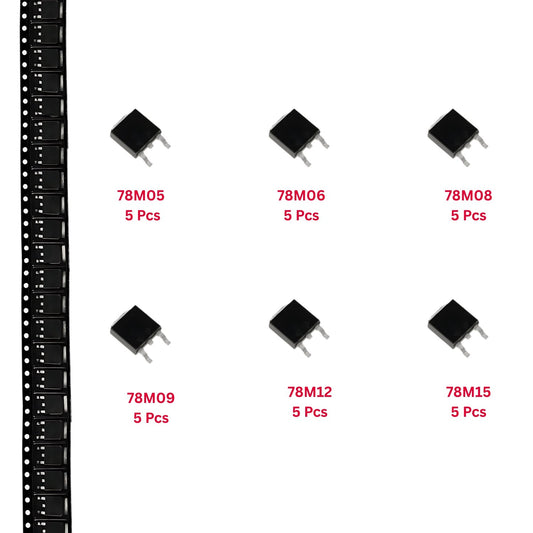 Elepak SMD 78M 0.5A Positive Regulator TO-252 Pak 5V to 15V 30 Pcs 6 Values