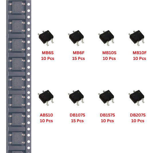 Elepak SMD Bridge Rectifier Pak 90 Pcs 8 Types