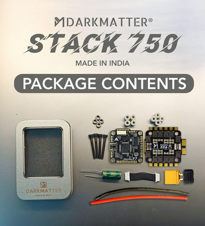 Darkmatter STACK 750 – BRAHMA F7 MK-I + VISHNU 50 MK-II (FC + ESC) BetaFlight Stack Made In India