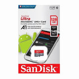 128 GB SanDisk Ultra Micro SD Class 10 140mbps Memory Card
