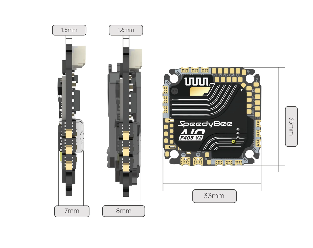 SPEEDYBEE F405 AIO V2 40A  3-6S 8 BIT