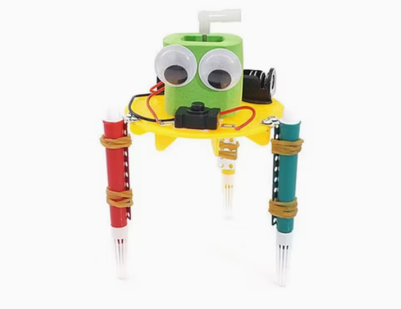 DIY Children Creative 3 in 1 Doodling Graffiti Robot Electrical Auto Drawing Machine