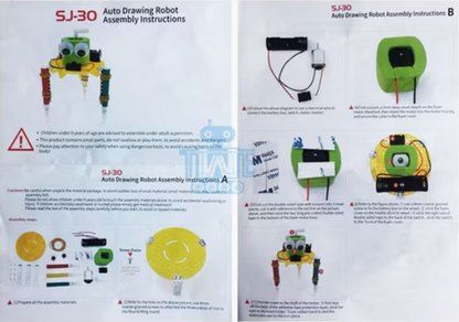 DIY Children Creative 3 in 1 Doodling Graffiti Robot Electrical Auto Drawing Machine