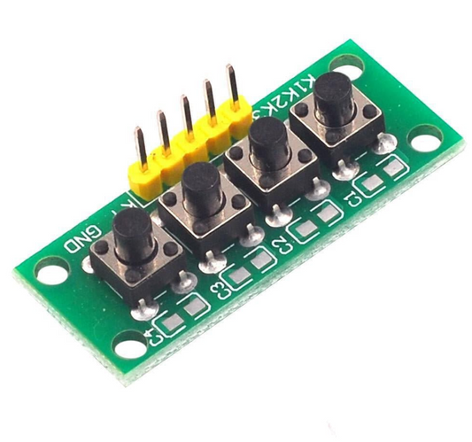 4-Bit 1x4 Independent Tactile Switch Module