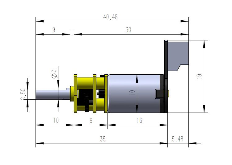 N20 6V 100RPM Micro Metal Gear Motor With Encoder