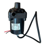 Black electric pump with wires on a white background