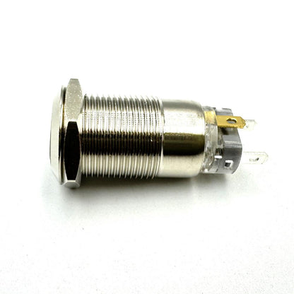 12mm Size Red Led Stainless Steel Latching Type Push Button Switch 12v-24v DC