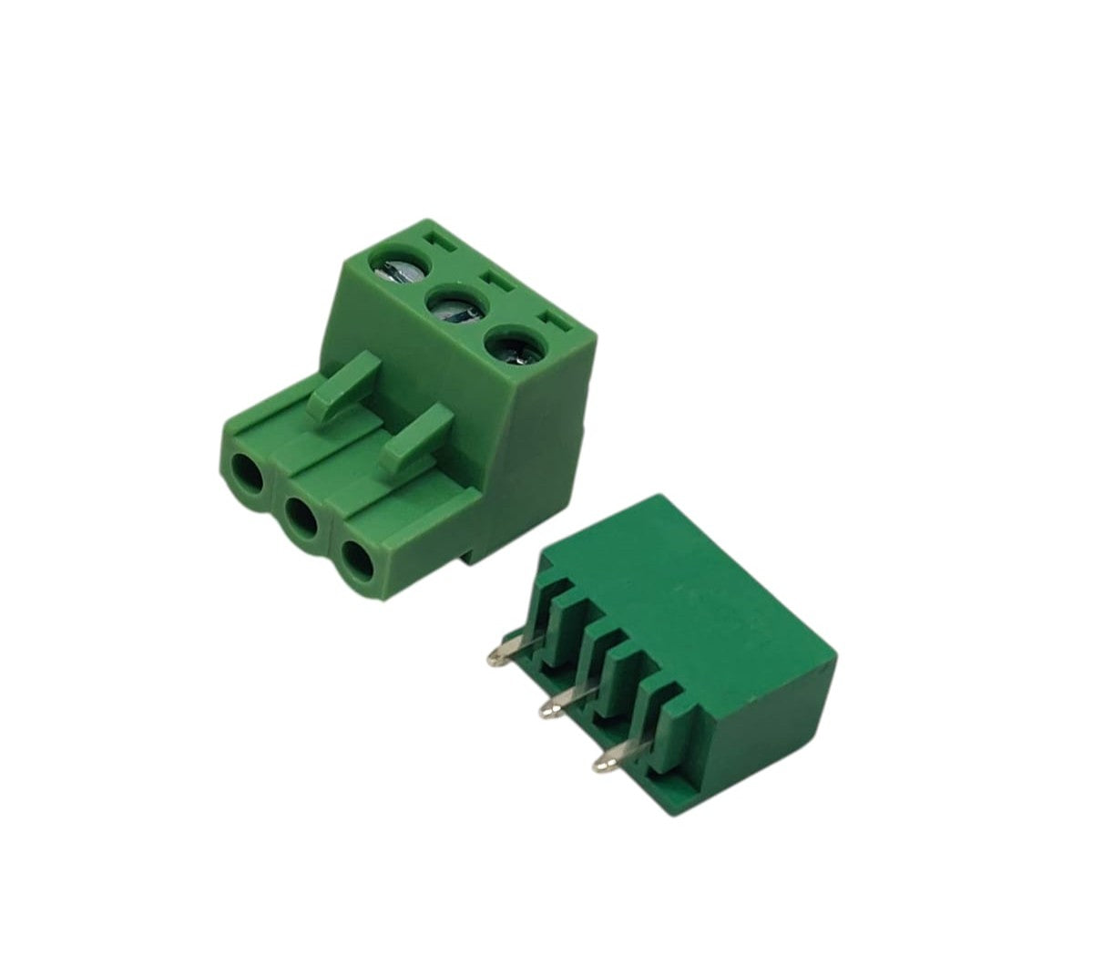 3 Pin Staraight Male Female Plug-in Screw Terminal Block Connector PBT (1 Pair)