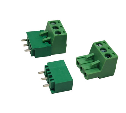 3 Pin Staraight Male Female Plug-in Screw Terminal Block Connector PBT (1 Pair)