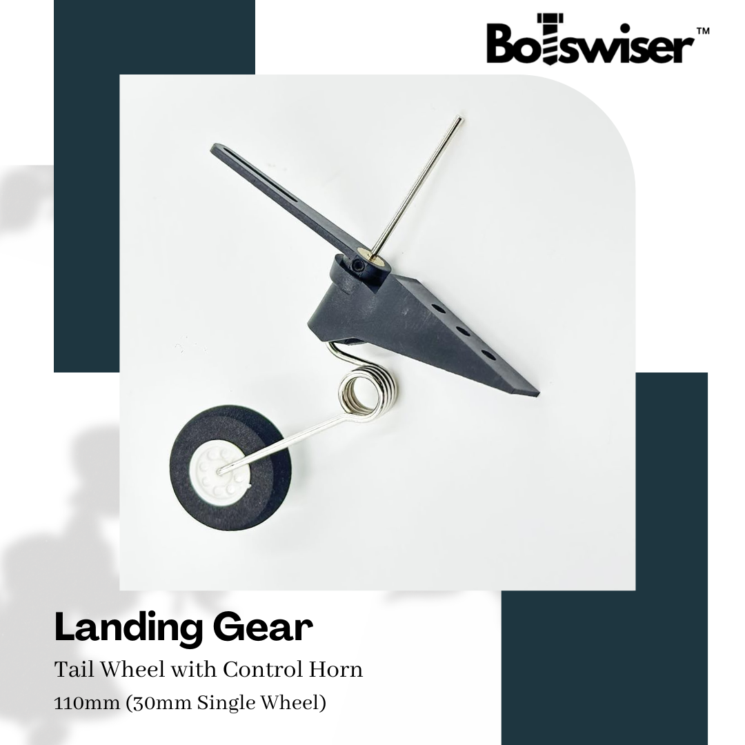 110mm Tail Landing Gear For RC Airplane Gear with Control Horn and 30mm Wheel