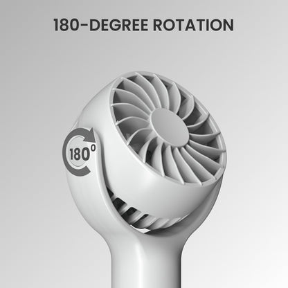 Portronics POR 1926 Toofan Mini Portable Rechargeable Fan (White)