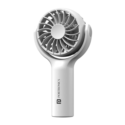 Portronics POR 1926 Toofan Mini Portable Rechargeable Fan (White)