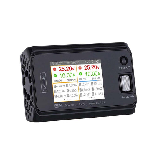 ToolKitRC M6D 500W 25A 1-6S DC Dual Smart Charger