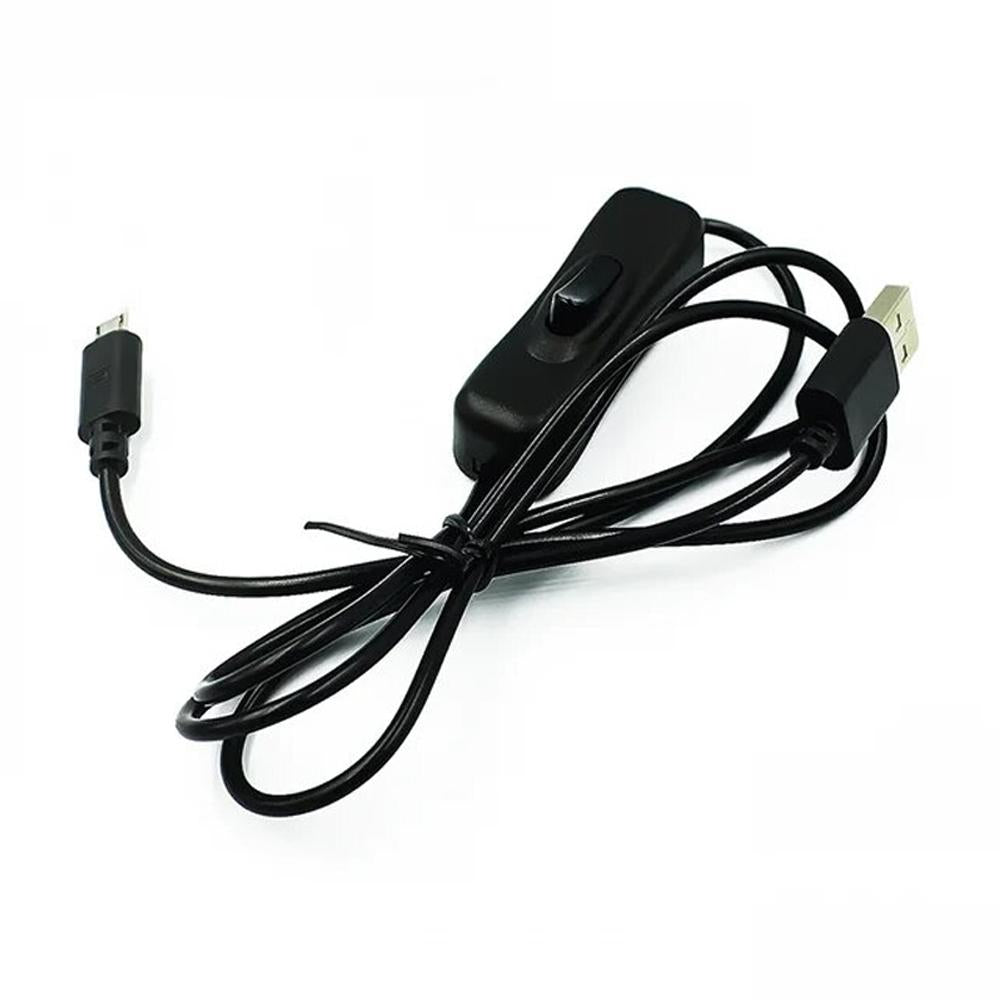 USB to Micro USB Cable 1.5 Meters With ON/OFF Switch Power Control For Raspberry Pi ( Black)