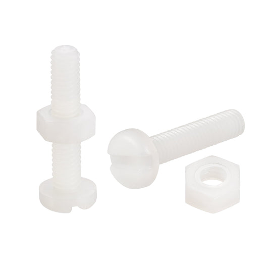 M3x8mm Nylon Screw with Nut (Pack of 10 Pair)