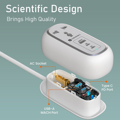 Portronics POR-3193 Volt 65 Pro 67W 5 in 1 Desktop Power Strip
