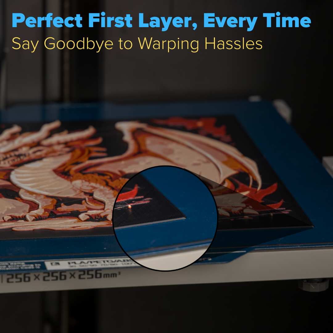 Numakers IceGrip Build Plate for Bambu Lab X1/P1/A1 Series (256x256mm)