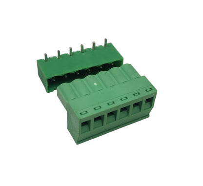 6 Pin Male & Female Plug-in Screw Terminal Block Connector PBT (1 Pair)