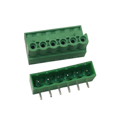 6 Pin Male & Female Plug-in Screw Terminal Block Connector PBT (1 Pair)