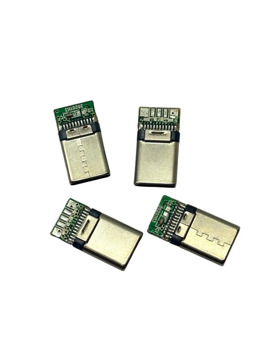 Board Plug USB 3.1 Type-C PD 20W Connector 5Pin Male Receptacle Adapter to Solder Wire Cable High Current Support