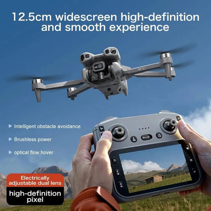GT50 Pro Mini Drone with Remote Display – Dual Camera 4K HD, Foldable & Portable Design