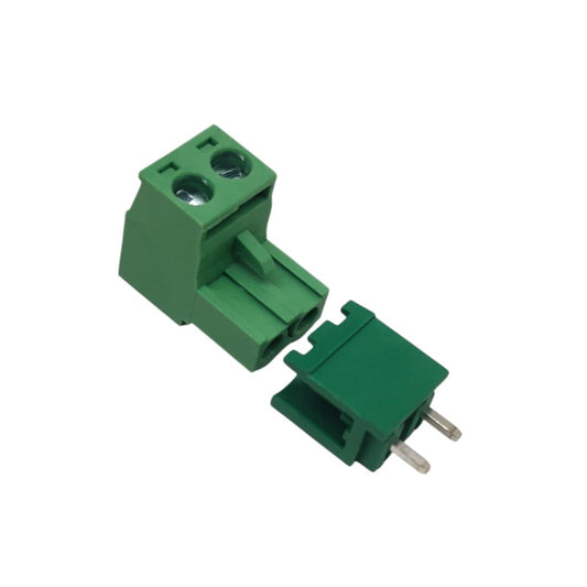 2 Pin Straight Male Female Plug-in Screw Terminal Block Connector PBT (1 Pair)