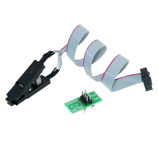 SOIC8 SOP8 IC Programmer Testing Clip With Welding Wire and Board