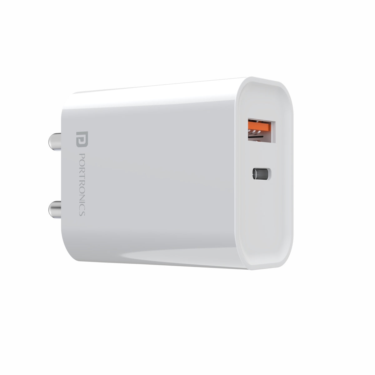 Portronics POR-1446 Adapto 45 BIS Certified wide Compatibility 20 Watt Fast Charger Fast Charger (White)