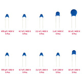 Elepak Y1 / Y2 Safety Capacitor Pak 470pF to 10KpF 50 Pcs 10 Values