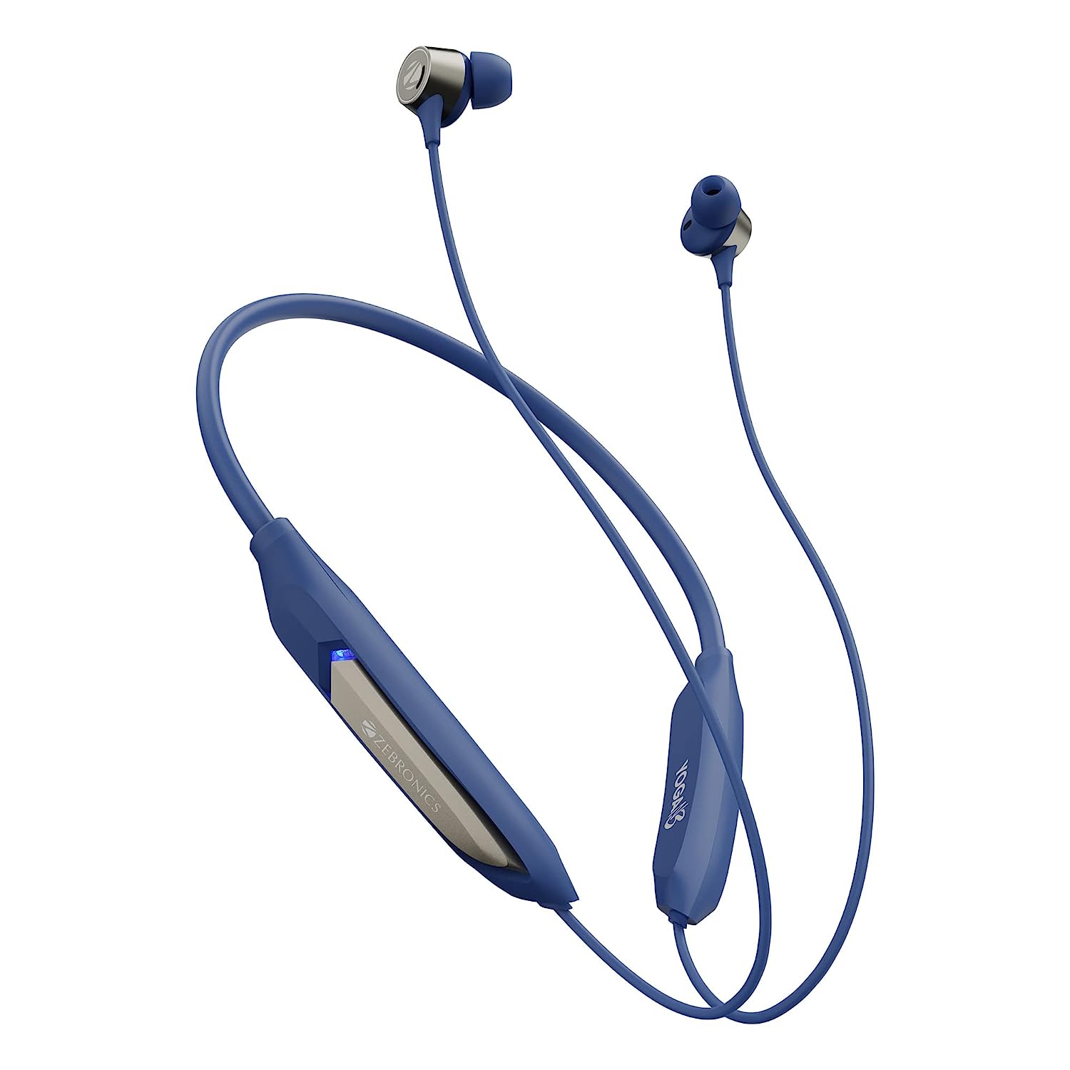 ZEBRONICS Yoga N3 (BLUE) with 46 Hours Backup, Bluetooth v5.2 Wireless Neckband, ENC Calling, Gaming Mode (Upto 50ms), Voice Assistant, Dual Pairing, Splash Proof and Type C