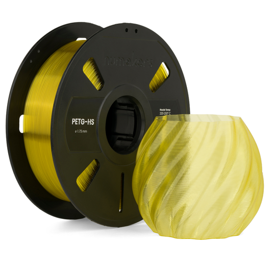Numakers PETG Translucent Filament – Yellow – 1.75 mm / 1 kg