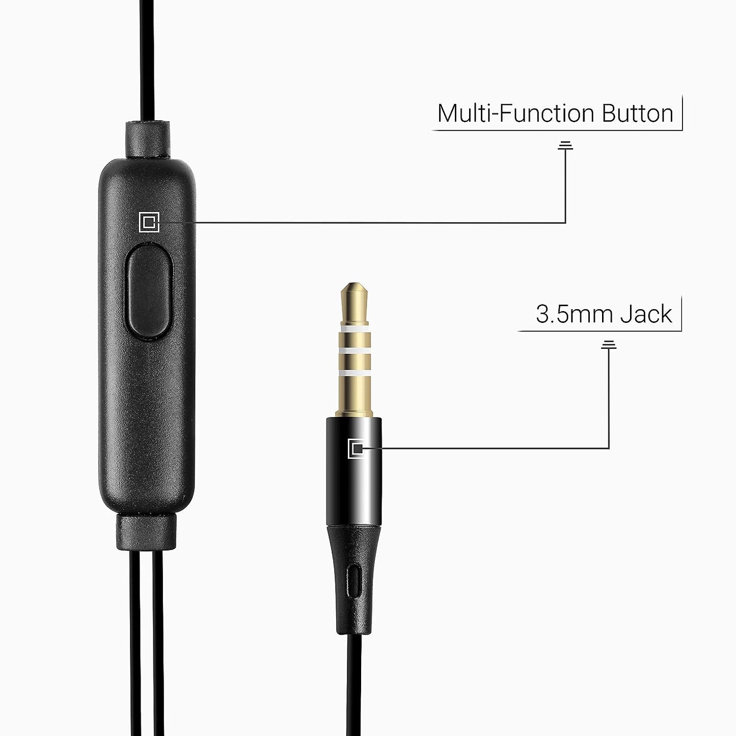 Zebronics Zeb-Calyx (BLACK) Wired in Ear Earphones with Mic