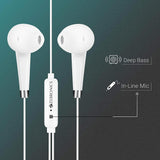 Zebronics Zeb-Calyx (WHITE) Wired in Ear Earphones with Mic
