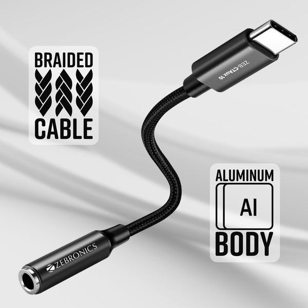 ZEBRONICS CTAux10, Type-C to 3.5mm Converter
