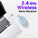 ZEBRONICS Cheetah (Blue) Wireless Mouse with 1600 DPI, High Accuracy, Precise Usage, 3 Buttons, Ergonomic and Comfortable Design