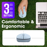 ZEBRONICS Cheetah (Blue) Wireless Mouse with 1600 DPI, High Accuracy, Precise Usage, 3 Buttons, Ergonomic and Comfortable Design