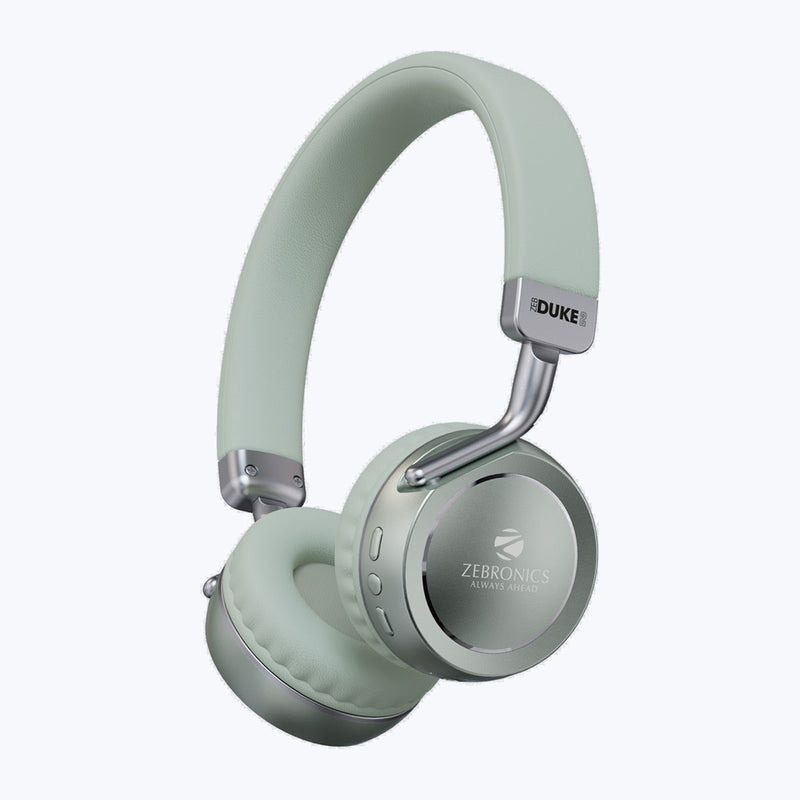 ZEBRONICS Zeb Duke 2 GREEN Wireless Headphone With Mic 32 H