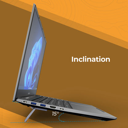 ZEBRONICS NS50 Laptop Stand with Ultra-Compact, Foldable & Rigid Design, Strong Aluminium Body, Anti-Slip Rubber Pads,