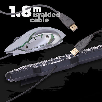 ZEBRONICS Optimus Gaming Keyboard & Mouse Combo (White)