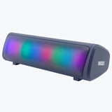 Zeb Knockout Blue Portable Bluetooth v5.3 Speaker with 10W Output, RGB LED Lights, TWS Function, up to 10h* Backup, USB, mSD, Passive Radiator