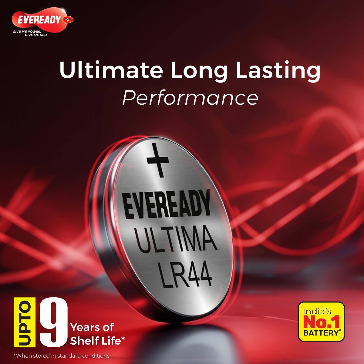 Eveready LR44 1.5V Eveready Ultima Lithium Coin Battery (Pack of 1)